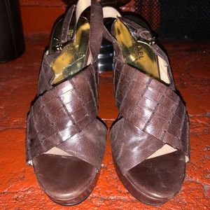 Ladies New Michael Kors strap wedges